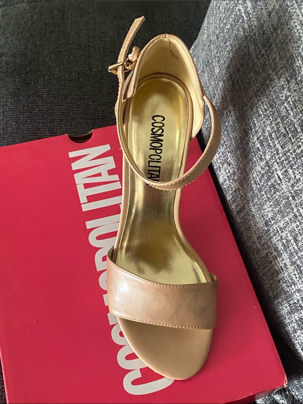 Cosmopolitan Nude Blush Ankle-Strap Open-Toe Heel